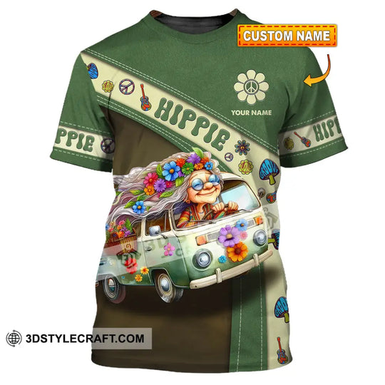 Unisex Shirt - Custom Name Hippie Lover Shirt style option 1