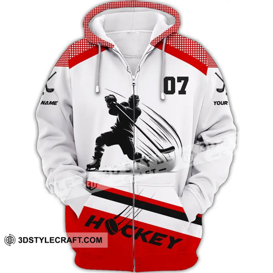 Unisex Shirt, Custom Name Hockey T-Shirt, Hockey Polo, Gift for Hockey Player style option 3