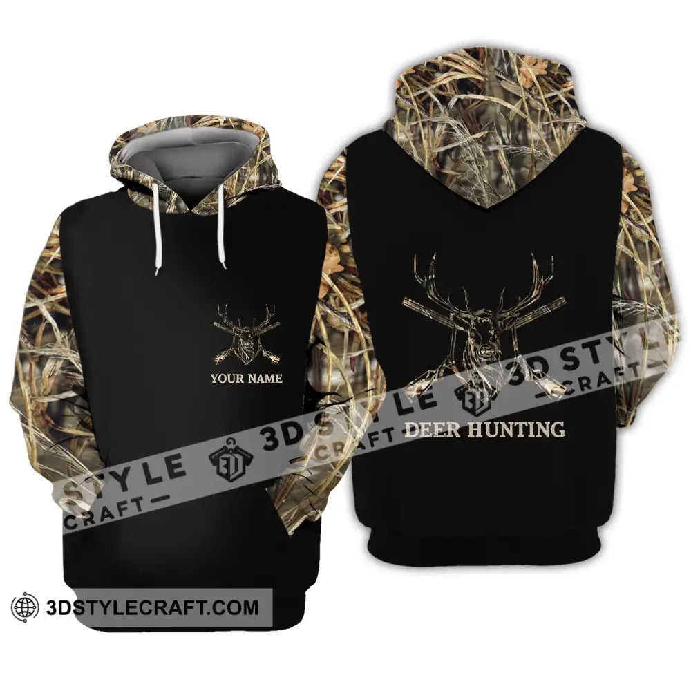 Unisex Shirt - Custom Name Hunting Deer Full Printing Hoodie / S T-Shirt