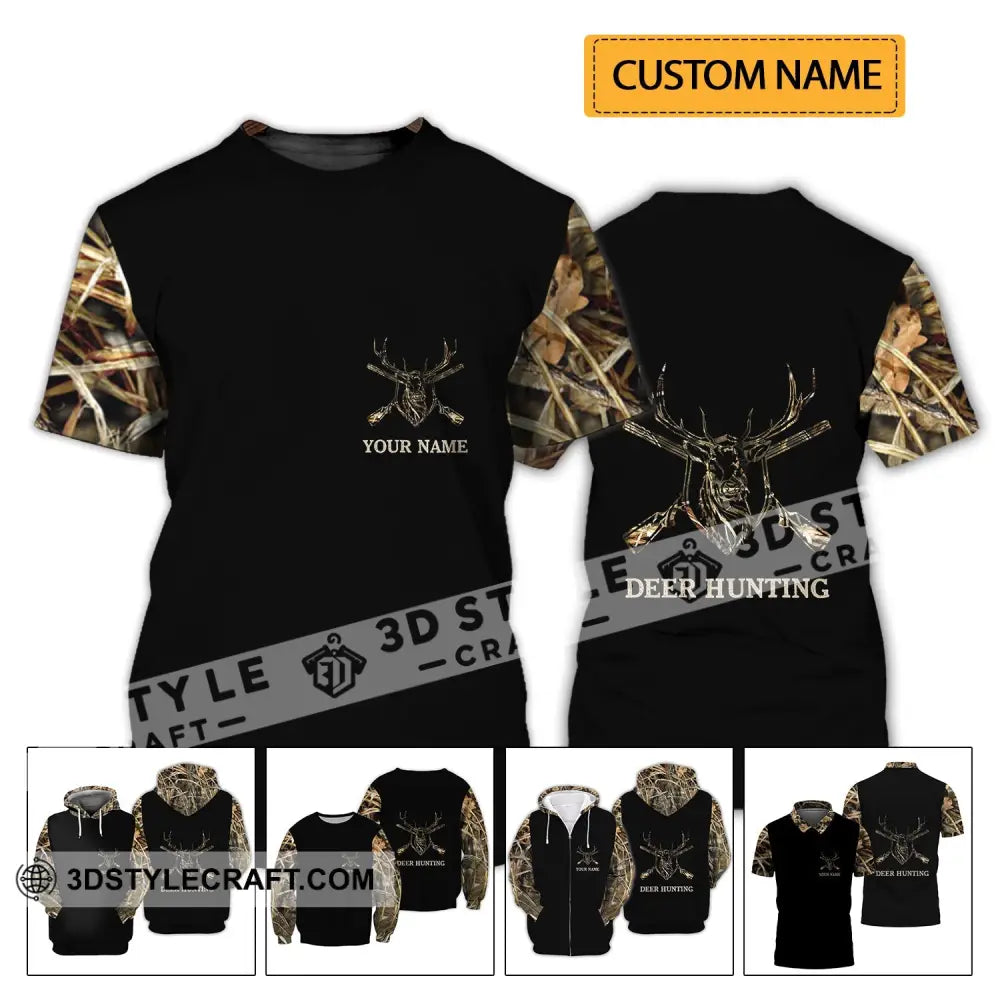 Unisex Shirt - Custom Name Hunting Deer Full Printing T-Shirt