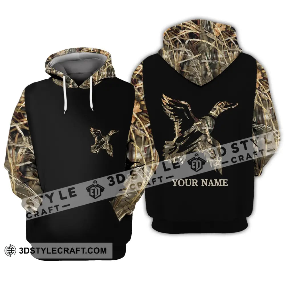 Unisex Shirt - Custom Name Hunting Duck Full Printing Hoodie / S T-Shirt