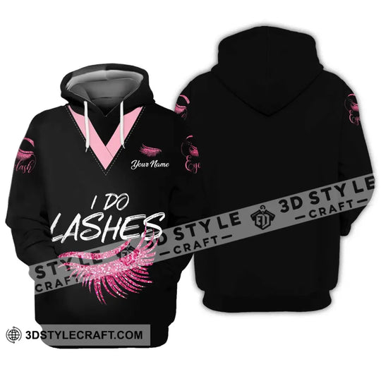 Unisex Shirt - Custom Name I Do Lashes Shirt style option 3