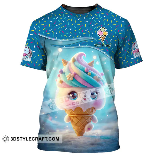 Unisex Shirt, Custom Name Ice Cream Shirt, Ice Cream Lover Gift style option 2