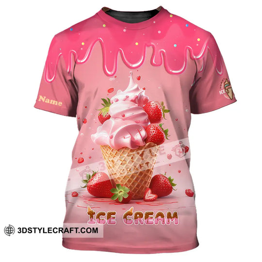Unisex Shirt, Custom Name Ice Cream Shirt, Ice Cream Lover Shirt style option 2