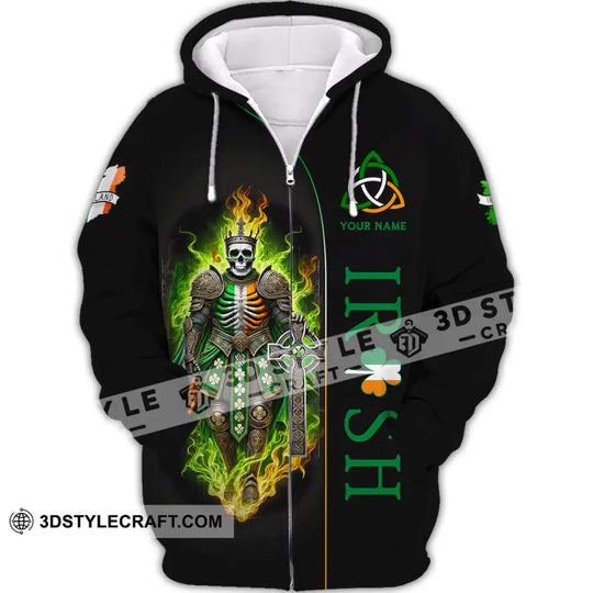 Unisex Shirt, Custom Name Ireland Shirt, Irish Polo Long Sleeve Shirt style option 3