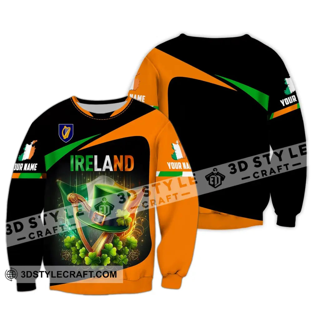 Unisex Shirt - Custom Name Ireland Long Sleeve / S T-Shirt