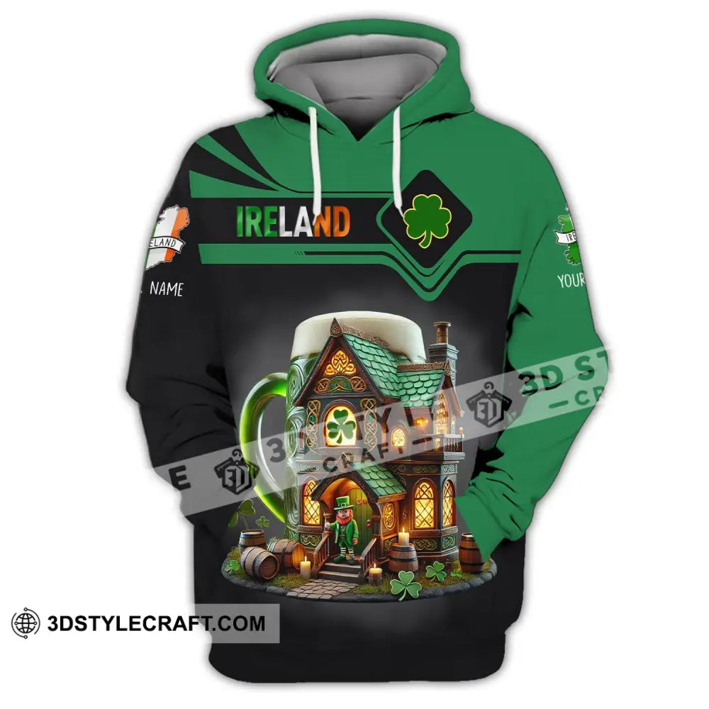 Unisex Shirt Custom Name Ireland Lover T-Shirt Gift Hoodie / S T-Shirt