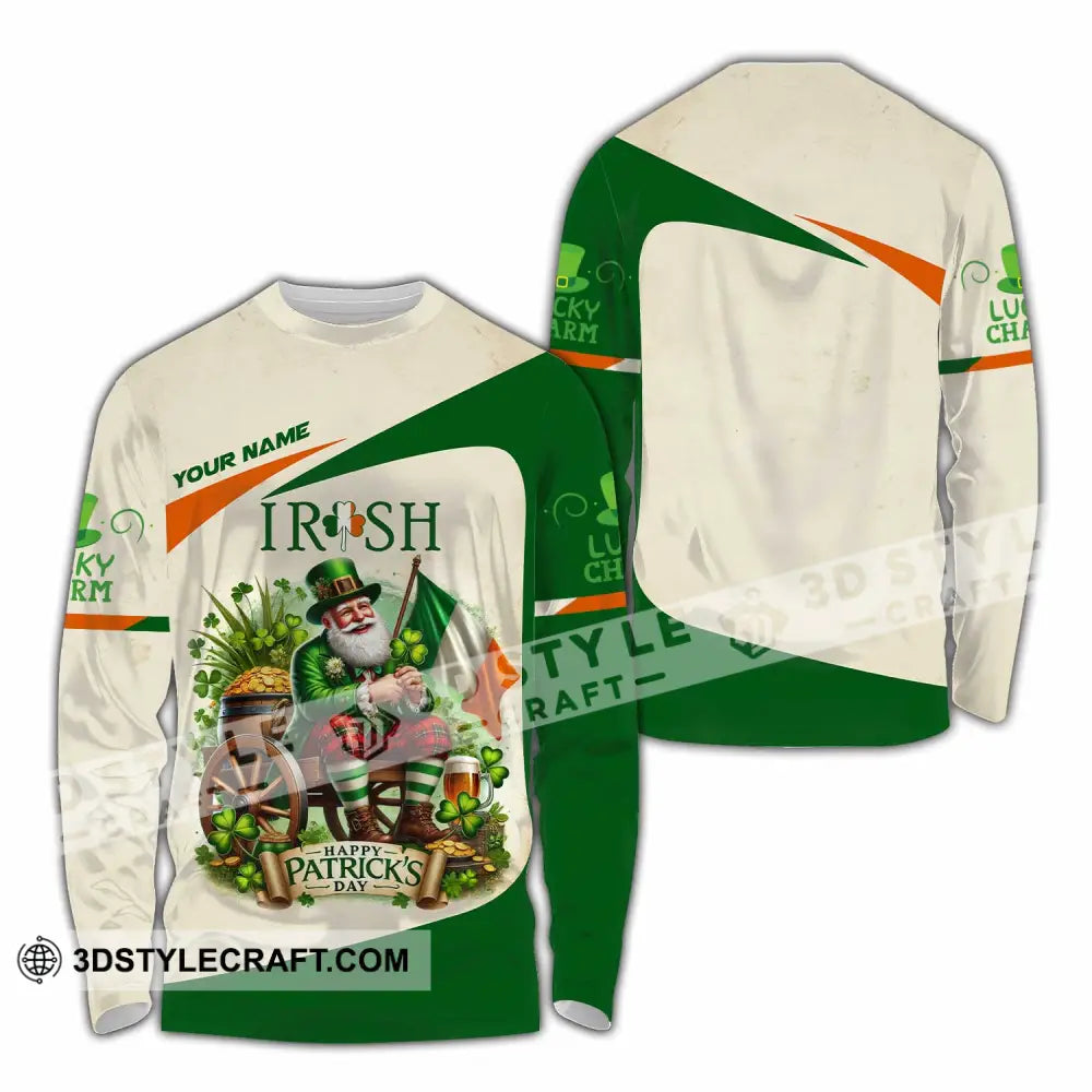 Unisex Shirt Custom Name Ireland Polo Long Sleeve / S T-Shirt