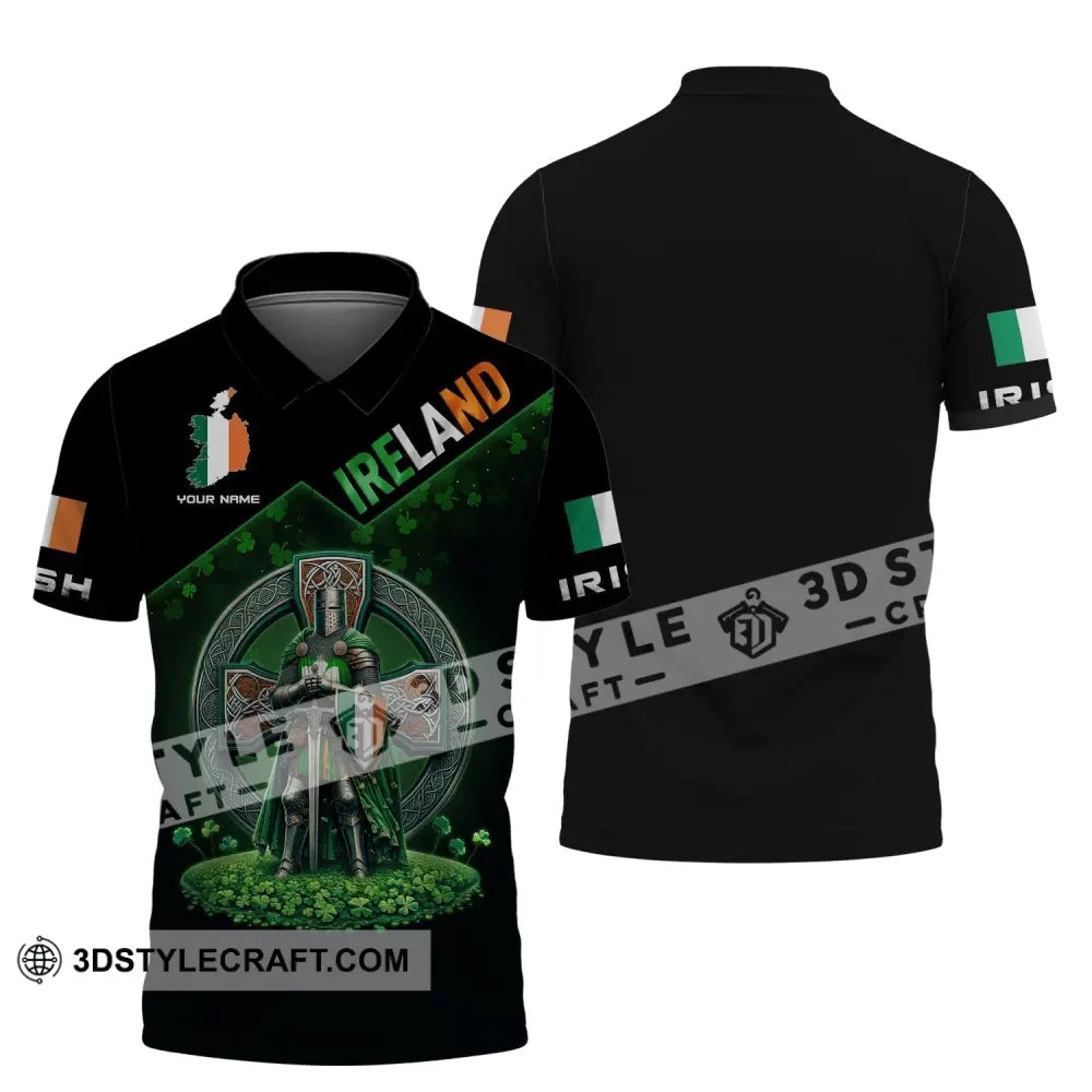 Unisex Shirt Custom Name Ireland T-Shirt Hoodie Polo Gift For Irish / S