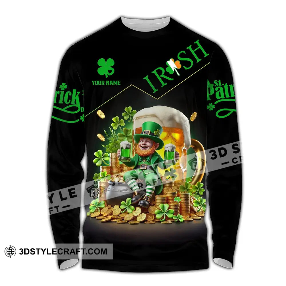 Unisex Shirt Custom Name Irish Ireland Love T-Shirt Long Sleeve / S T-Shirt