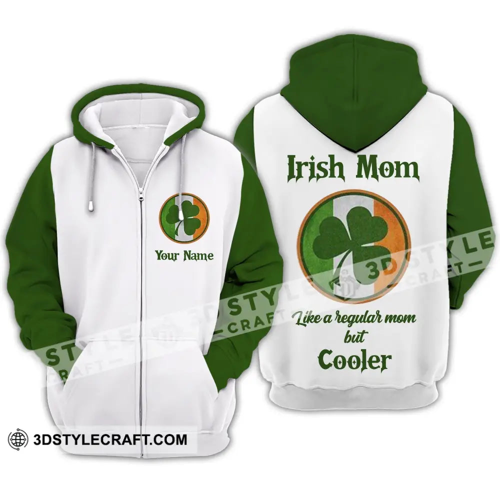 Unisex Shirt - Custom Name Irish Patrick’s Day Gift Happy Saint Mom Like A Regular But Cooler