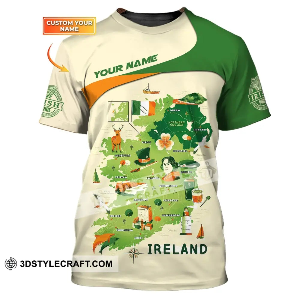 Unisex Shirt Custom Name Irish T-Shirt Ireland Hoodie Polo