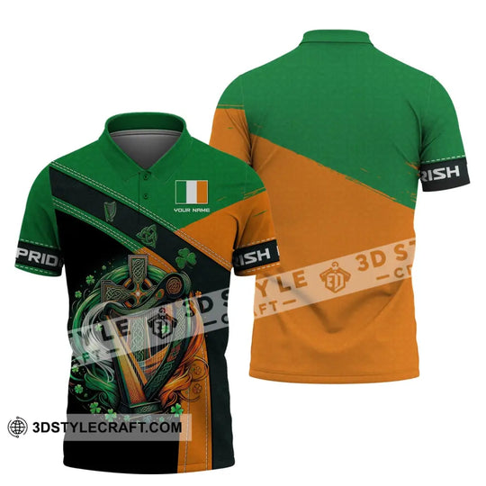 Unisex Shirt, Custom Name Irish T-Shirt, Ireland Hoodie Polo Shirt, Irish Gifts style option 4