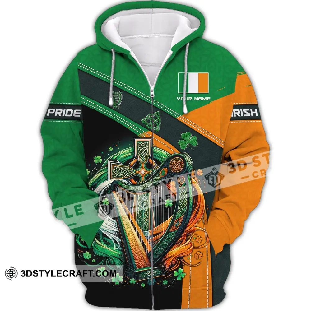 Unisex Shirt Custom Name Irish T-Shirt Ireland Hoodie Polo Gifts