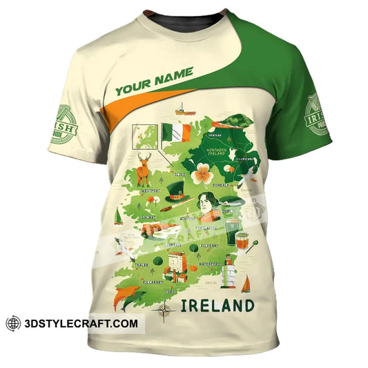 Unisex Shirt Custom Name Irish T-Shirt Ireland Hoodie Polo / S