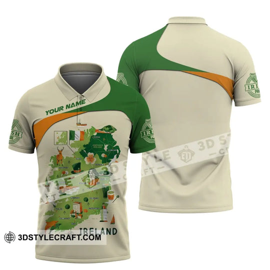 Unisex Shirt, Custom Name Irish T-Shirt, Ireland Hoodie Polo Shirt style option 4