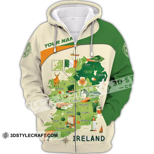 Unisex Shirt, Custom Name Irish T-Shirt, Ireland Hoodie Polo Shirt style option 3