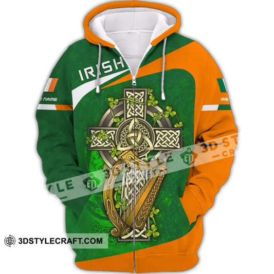 Unisex Shirt Custom Name Irish T-Shirt Ireland Hoodie Polo Zipper / S