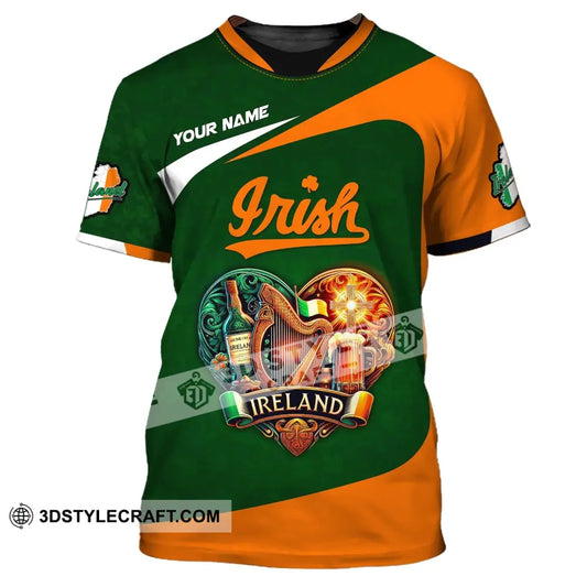 Unisex Shirt Custom Name Irish T-Shirt Ireland Polo Hoodie Love / S