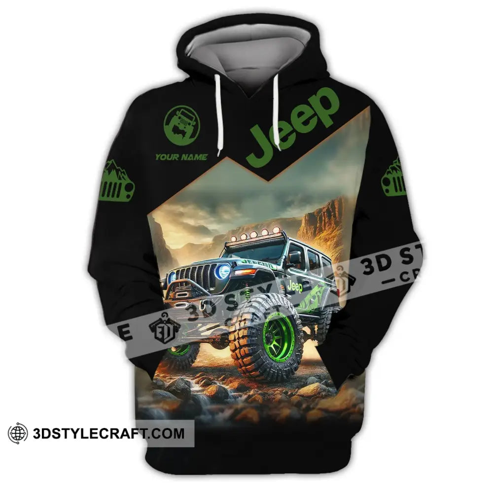 Unisex Shirt Custom Name Jeep Gladiator Polo Long Sleeve Hoodie / S T-Shirt