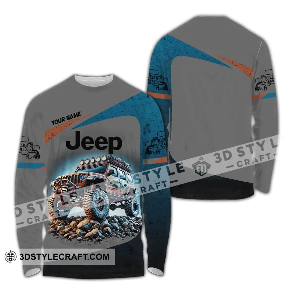 Unisex Shirt Custom Name Jeep Gladiator Polo Long Sleeve / S T-Shirt