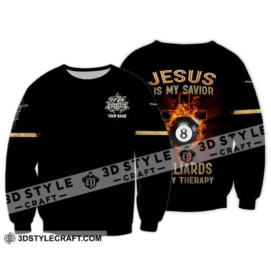 Unisex Shirt - Custom Name Jesus Billiards Shirt style option 4