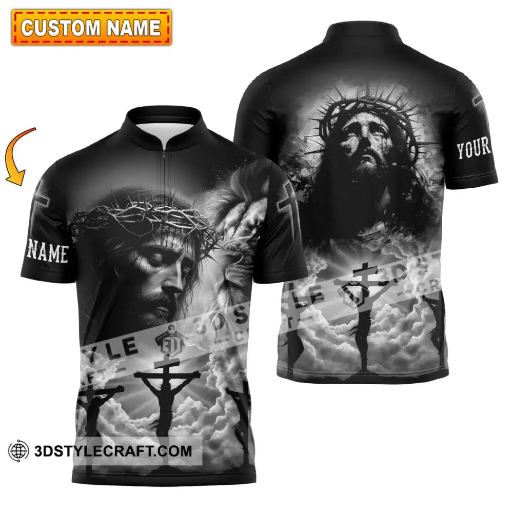 Unisex Shirt - Custom Name Jesus Black T-Shirt