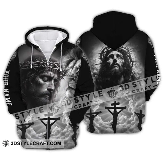 Unisex Shirt - Custom Name Jesus Shirt Black style option 2