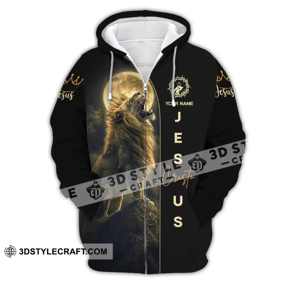 Unisex Shirt - Custom Name Jesus Crusto Zipper Hoodie / S T-Shirt