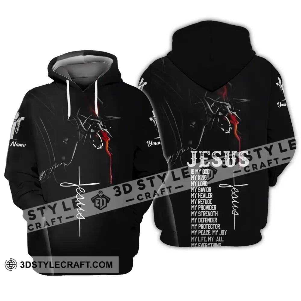 Unisex Shirt - Custom Name Jesus Is My God Hoodie / S T-Shirt