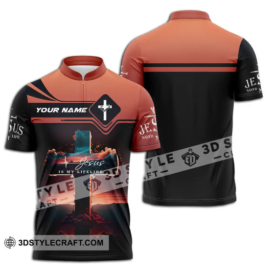 Unisex Shirt - Custom Name Shirt Jesus Is My Lifeline style option 2