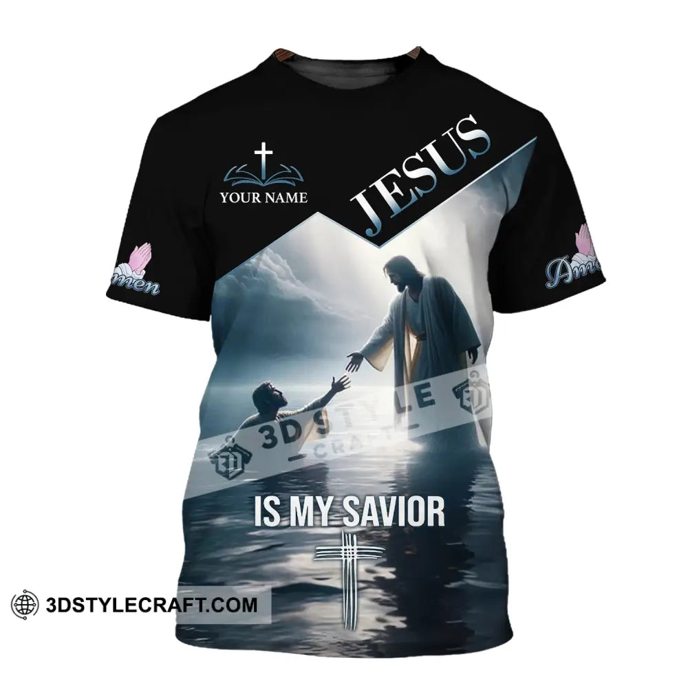 Unisex Shirt - Custom Name Jesus Is My Savior Saving T-Shirt / S T-Shirt