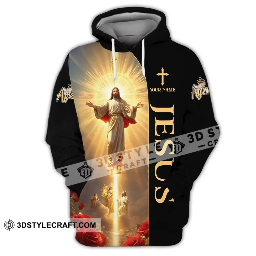 Unisex Shirt - Custom Name Jesus Light Hoodie / S T-Shirt