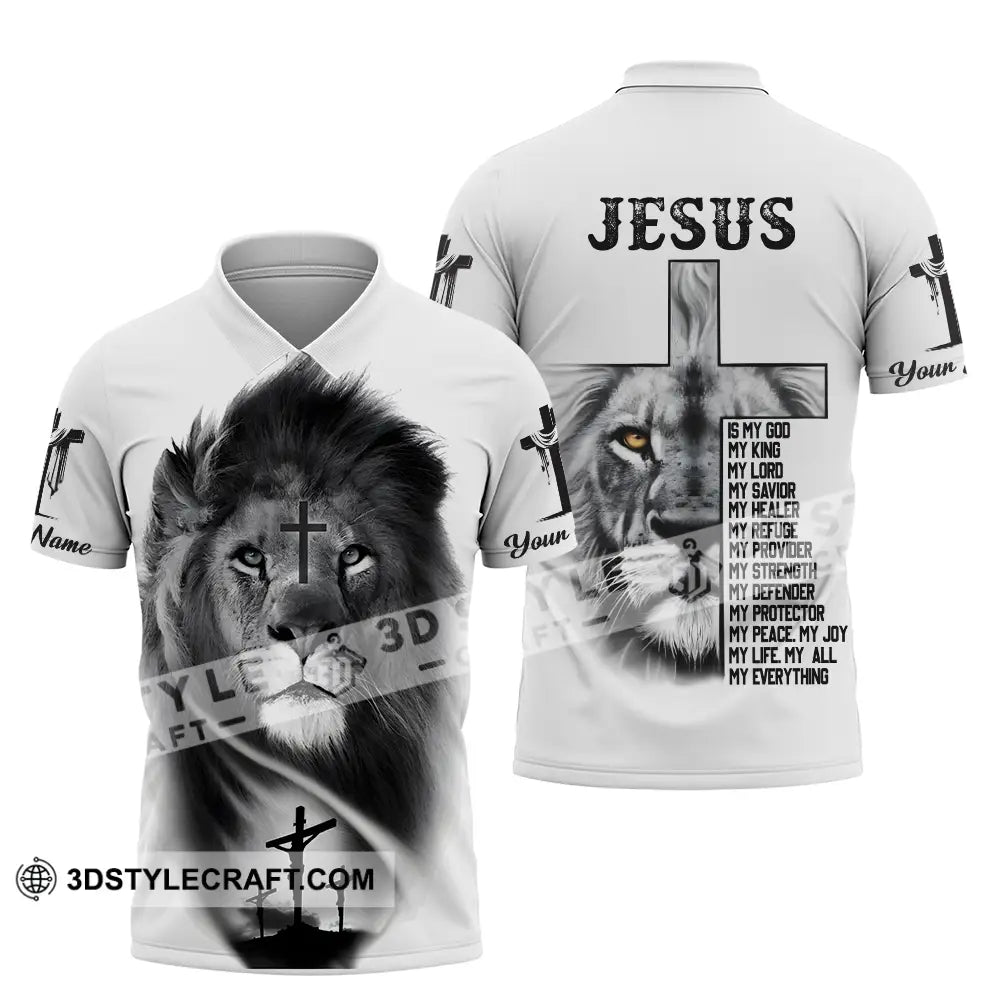 Unisex Shirt - Custom Name Jesus Light Is My God Polo / S T-Shirt