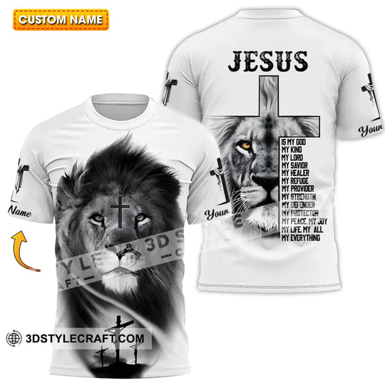 Unisex Shirt - Custom Name Jesus Light Shirt Jesus Is My God style option 1