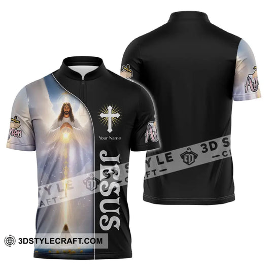 Unisex Shirt, Custom Name Jesus Shirt, Jesus Love Hoodie Shirt Polo Long Sleeve, Gift for Christian style option 4