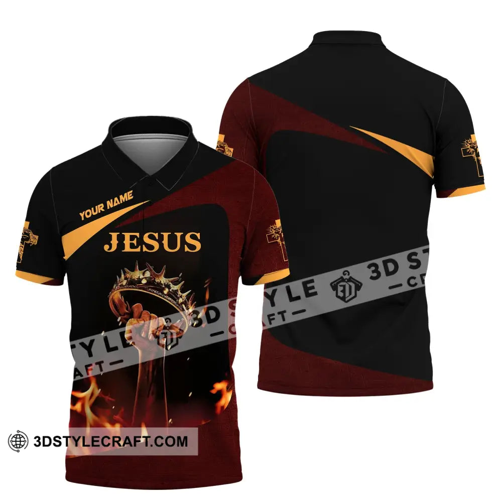 Unisex Shirt Custom Name Jesus Love Long Sleeve Hoodie Polo Gift For Christian / S T-Shirt