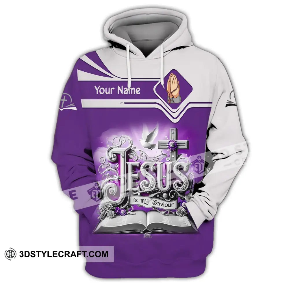 Unisex Shirt Custom Name Jesus Love Long Sleeve Hoodie Polo Gift For Christian / S T-Shirt