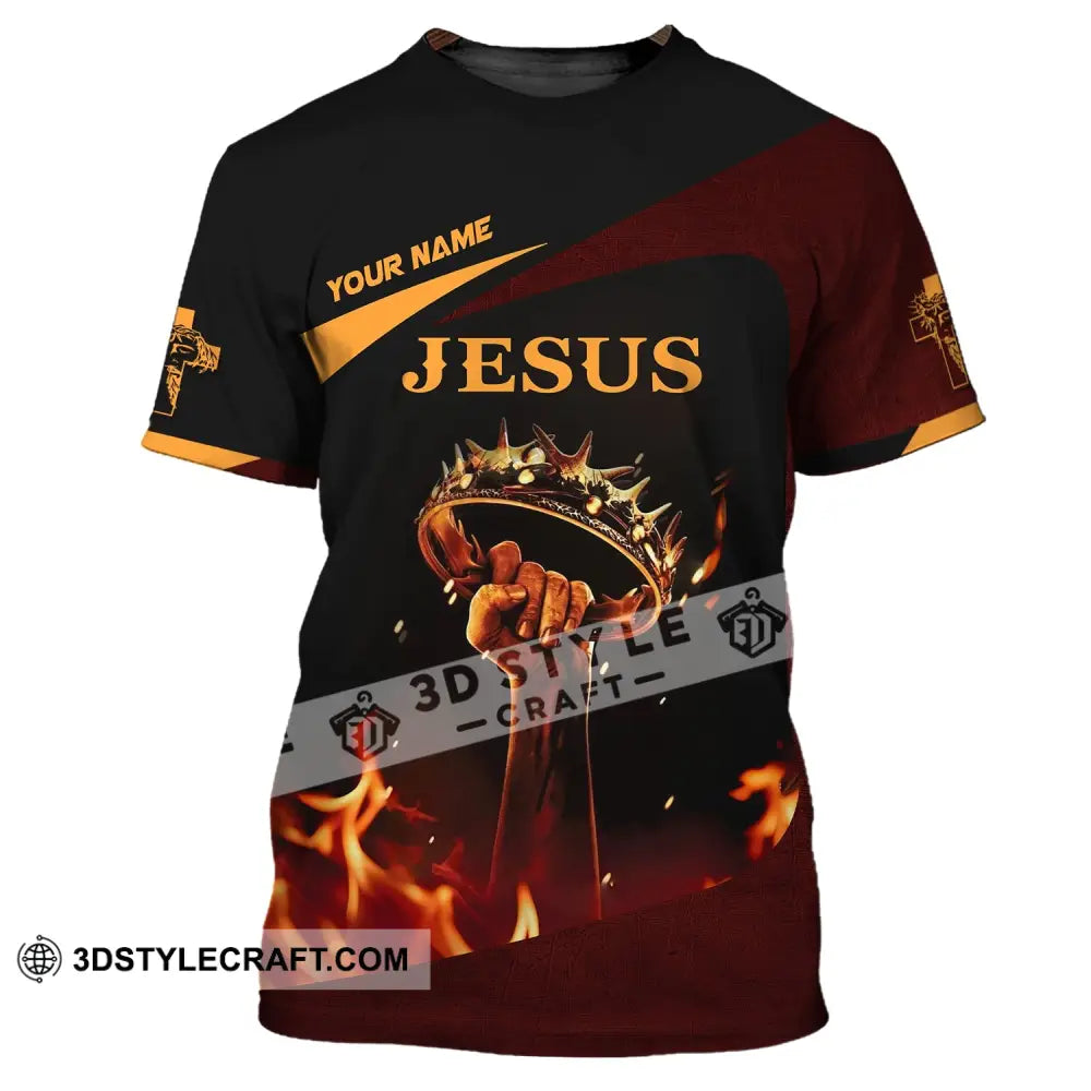 Unisex Shirt Custom Name Jesus Love Long Sleeve Hoodie Polo Gift For Christian T-Shirt / S T-Shirt