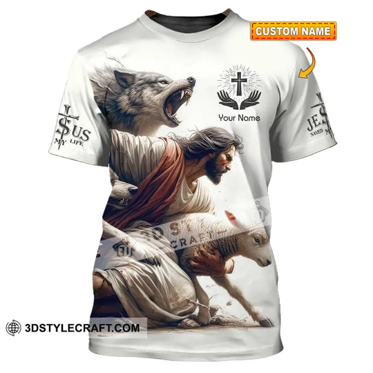 Unisex Shirt - Custom Name Shirt Jesus Saved My Life style option 1