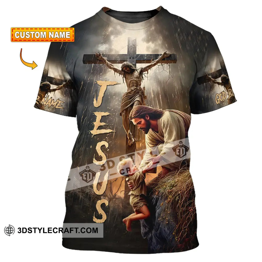 Unisex Shirt - Custom Name Jesus Saving T-Shirt