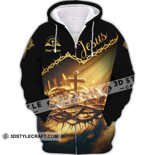 Unisex Shirt - Custom Name Jesus Thorny Branch Shirt style option 2