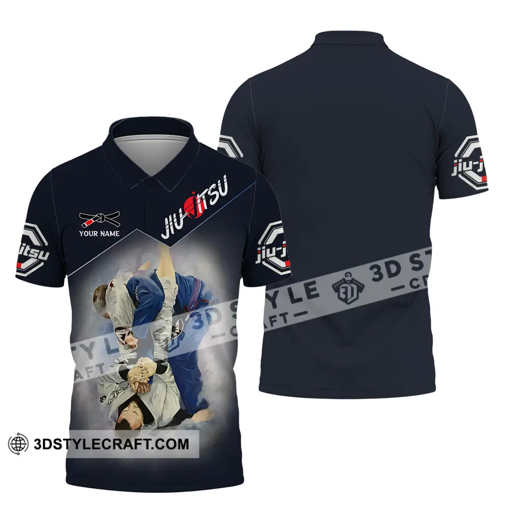 Unisex Shirt - Custom Name Jiu Jitsu Fighter Polo / S T-Shirt