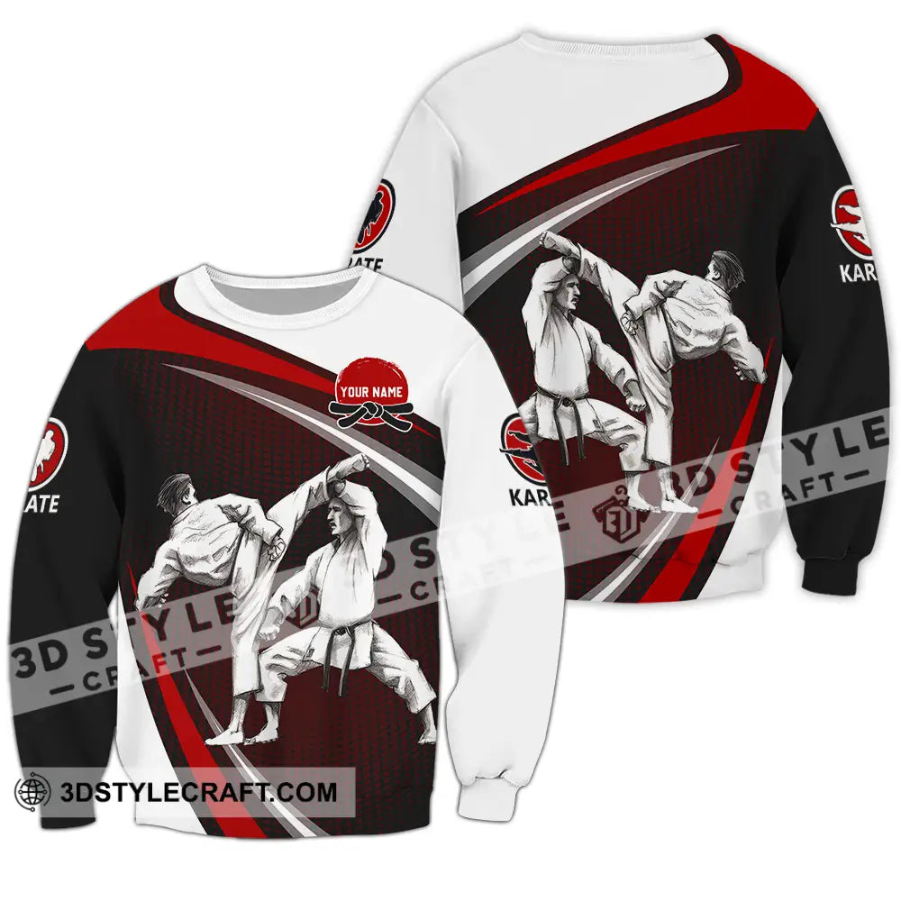 Unisex Shirt - Custom Name Karate Combat Long Sleeve / S T-Shirt