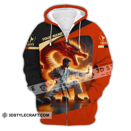 Unisex Shirt, Custom Name Karate Shirt, Karate Polo Long Sleeve Shirt style option 3