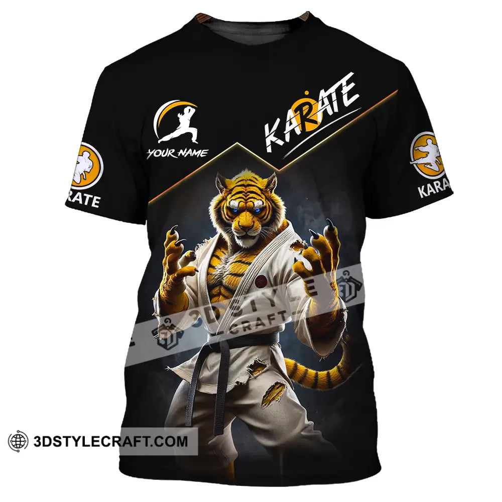 Unisex Shirt - Custom Name Karate Tiger T-Shirt / S T-Shirt