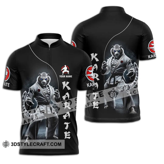 Unisex Shirt - Custom Name Karate Shirt, White Tiger style option 2