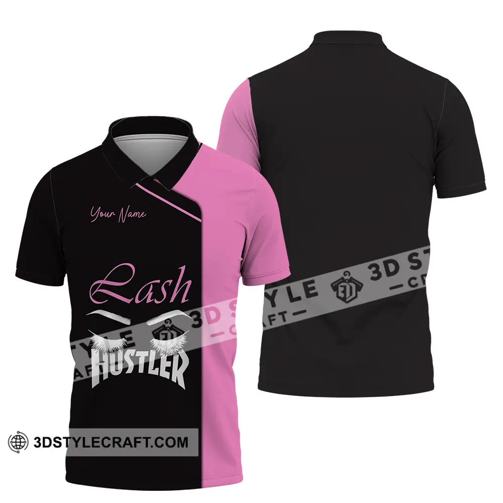 Unisex Shirt - Custom Name Lash Hustler Polo / S T-Shirt