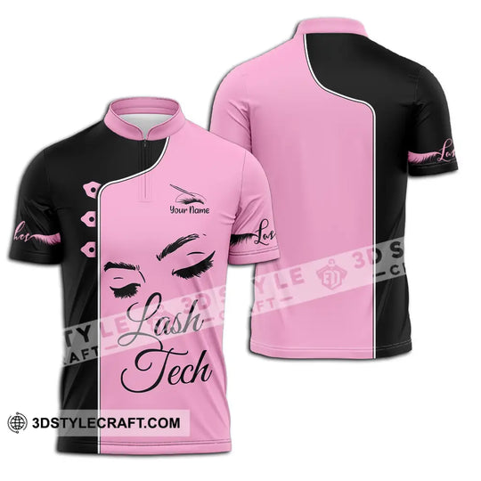 Unisex Shirt - Custom Name Lash Teach Pink And Black Shirt style option 2