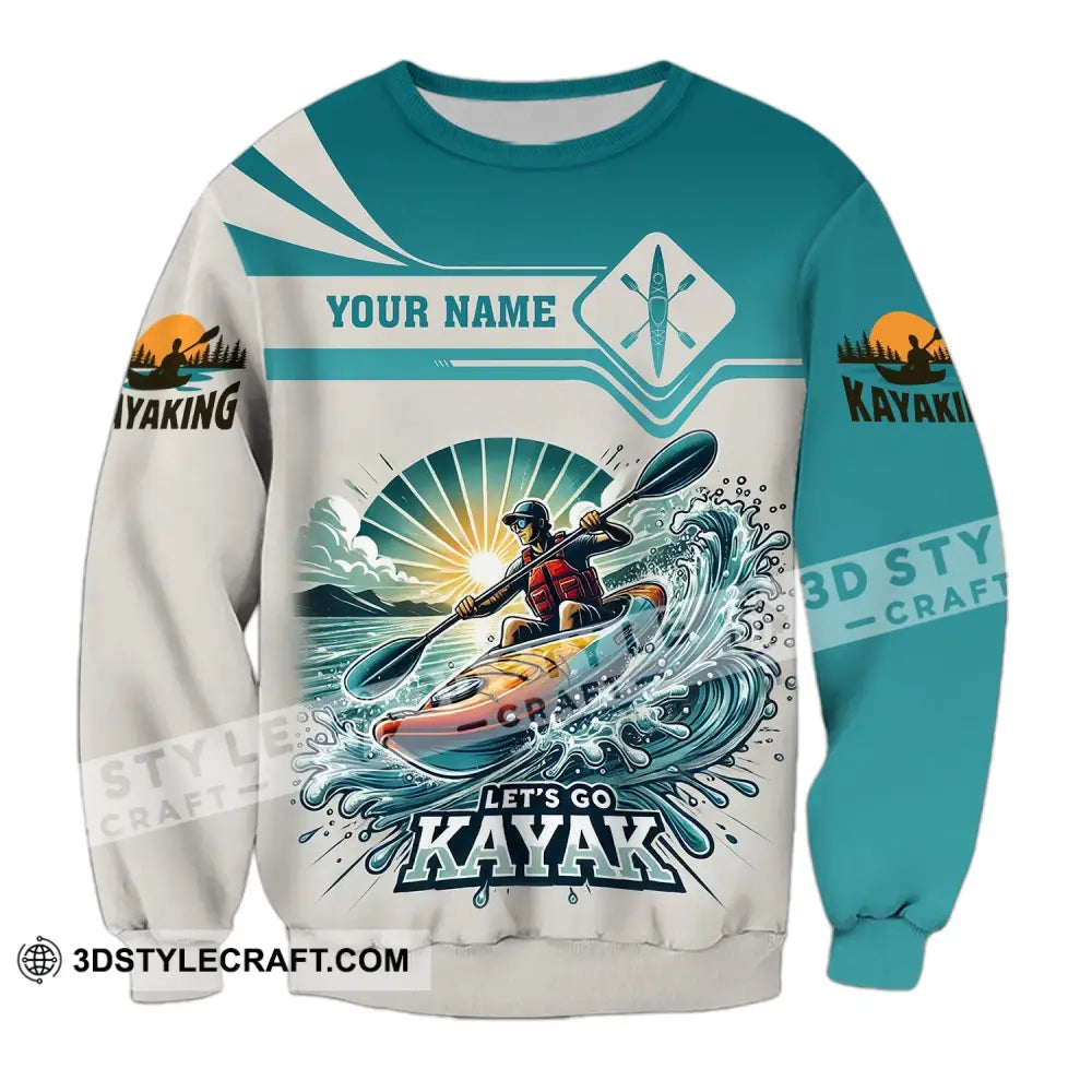 Unisex Shirt - Custom Name Let Go Kayak Long Sleeve / S T-Shirt